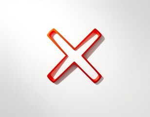 Obraz premium Red Cross Mark Icon Illustration