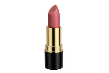 Fototapeta premium Pink lipstick tube with golden elements, transparent background