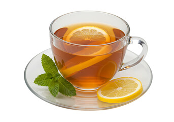Relax with refreshing lemon tea and fresh mint