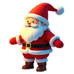 Santa Claus smiling.  Christmas character and winter holiday concept. Vector illustration, Design for congratulations, postcards.