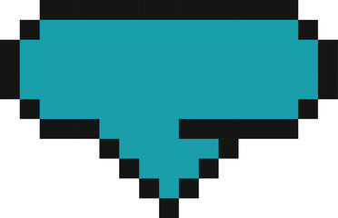 Pixel art thumbs down symbol is expressing disapproval in a retro, 8 bit style