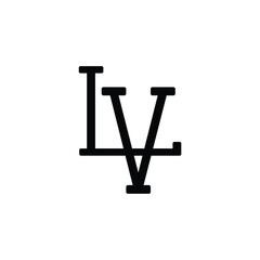 VL monogram logo design letter text name symbol monochrome logotype alphabet character simple logo