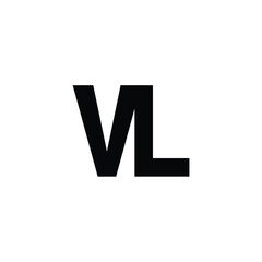 VL monogram logo design letter text name symbol monochrome logotype alphabet character simple logo