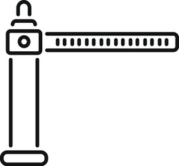 Parking barrier gate automatic system closing access icon. Outline parking barrier gate automatic system closing access vector icon for web design isolated on white background