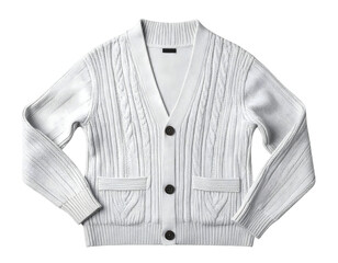 Fototapeta premium White cardigan with transparent background