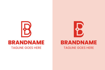 Letter B Flower Natural Logo Set, symbolizing beauty, nature, and growth