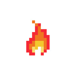 Obraz premium Pixel fire flame