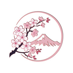 High quality pink cherry blossom Icon