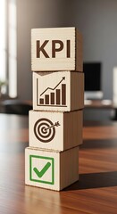 KPI Blocks - Key Performance Indicators for Business Success.