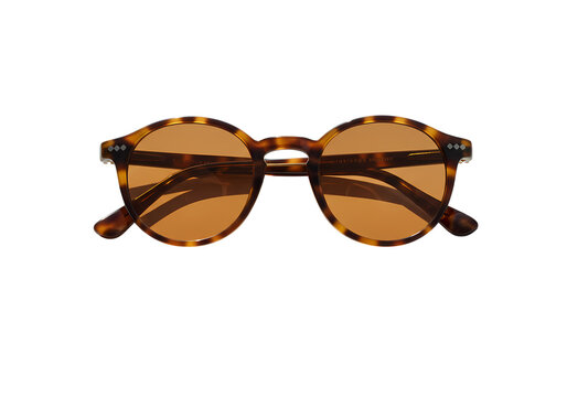 Stylish tortoise shell sunglasses with amber lenses