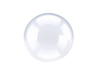 Transparent Bubble Floating in MidAir Reflecting Light and Creating a Spherical Shape.