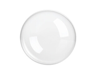 Transparent Bubble Floating in MidAir on White Background.