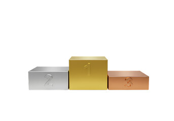 Triumphant podium for champions gold silver bronze winners