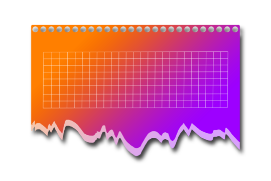 torn pink and orange gradient paper background with boxes for text	