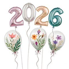 Pink floral heart love illustration for celebration card design