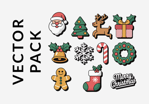 Christmas Sticker Pack Layout