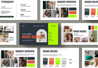 Creative Brand Mood Board Presentation Template