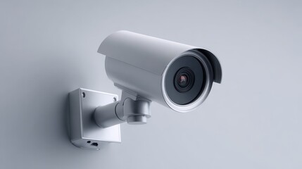 Home security camera on wall