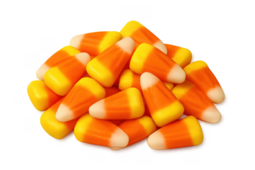 Candy corn pile celebrating halloween sweet treat
