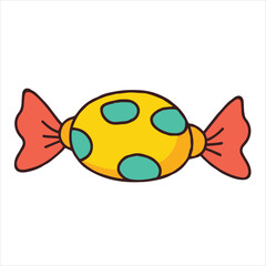 Polka dot candy vector illustration