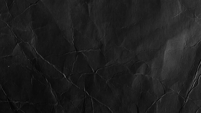 Seamless looping black crumpled paper background texture	
