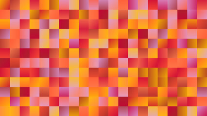 Vibrant sunset-inspired gradient tile vector background with colorful geometric squares for social media and web design