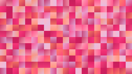 Vibrant pink gradient tile vector background with colorful geometric squares for social media and web design