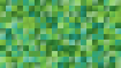 Fresh green gradient tile vector background with colorful geometric squares for social media and web design