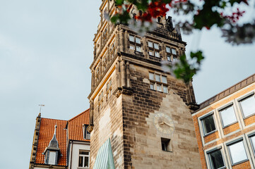 Historic tower at Prinzipalmarkt, Münster, Germany