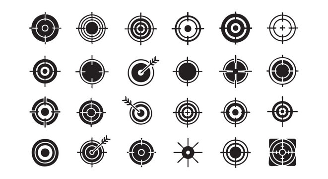 A Variety of Target Icons Demonstrating Different Goal Achievement Methods
