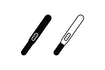 Pregnancy test result icon on clean background