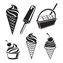 Vector art of ice cream illustrations