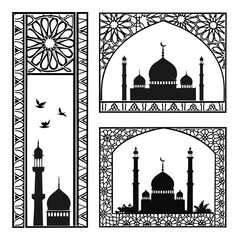 Vector art of mosque