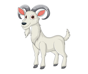 goat on white background