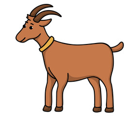 goat on white background