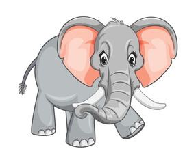 elephant cartoon with blank sign