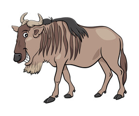vector illustration of a black and white bull