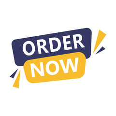 Order Now Badge Free Vector