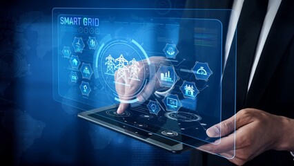 Smart grid system integrating renewable energy sources, energy storage, smart inverters, and demand...