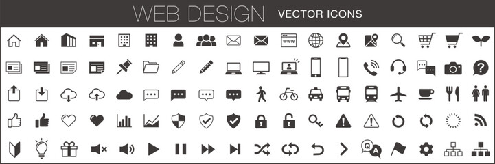 Web site, Information technology vector icon set