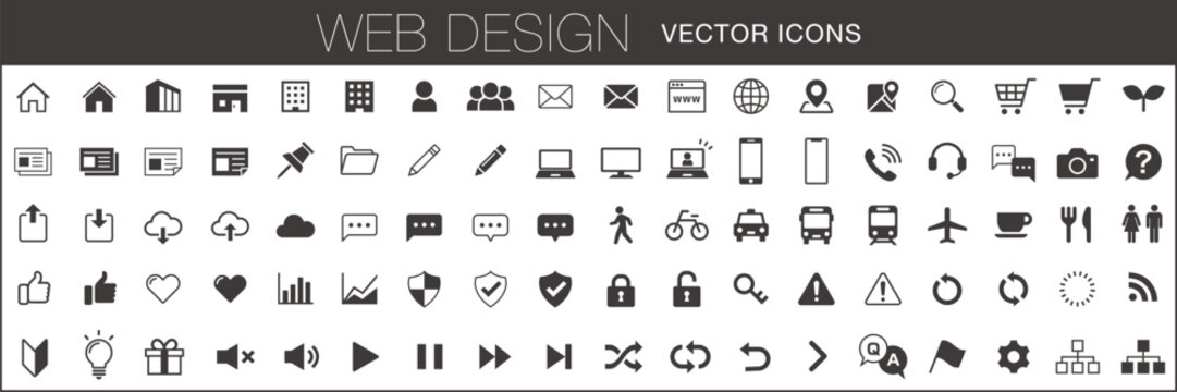 Web site, Information technology vector icon set