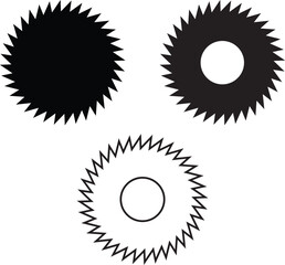 Saw Blade Vector Design: Industrial Circular Tool Illustration