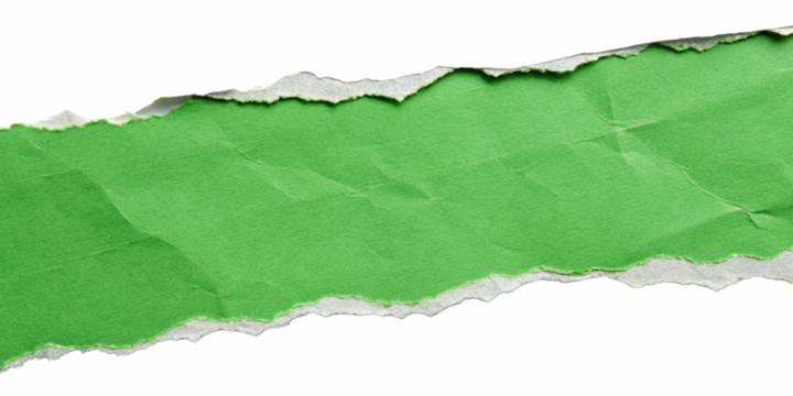green torn paper background