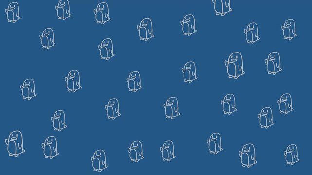 pinguin pattern background animation