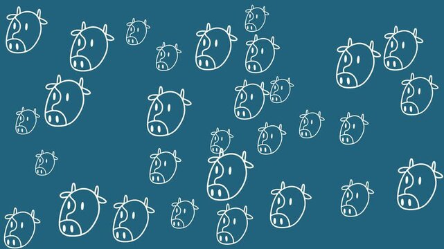 cow pattern background animation