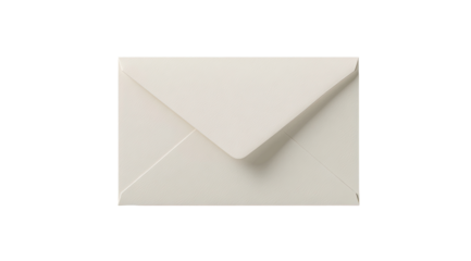 Blank off-white envelope