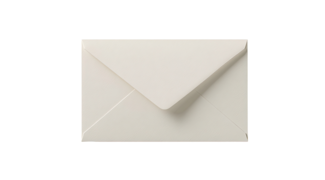 Blank off-white envelope