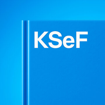 Ksef. Taxes and legislation in Poland. Copy space