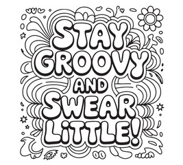 Swear Word Bold and Easy Coloring Pages For Adults And Kids 