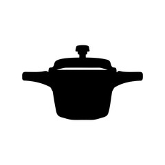 Obraz premium Silhouette illustration of a stockpot, perfect for culinary projects and designs